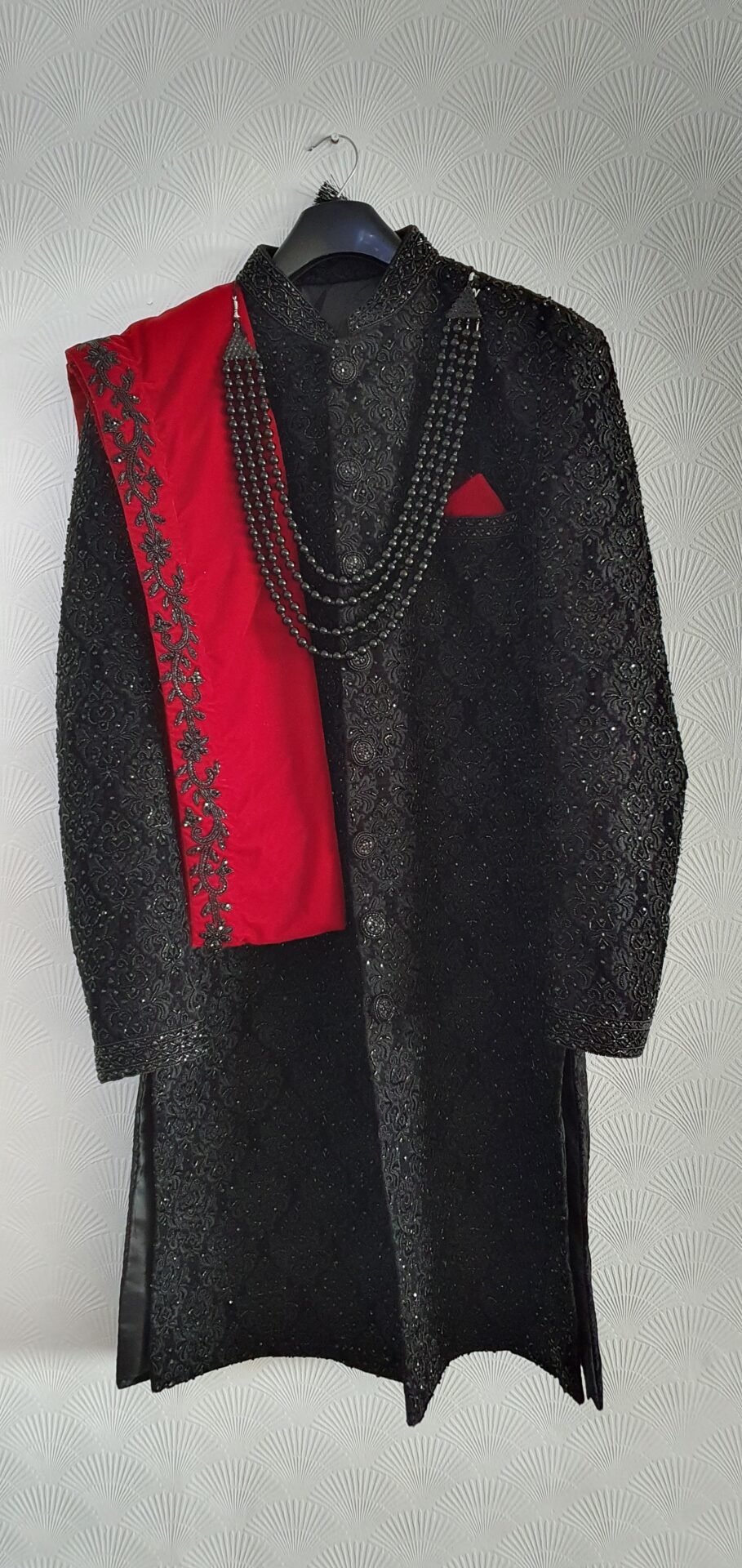 Black Wedding Sherwani