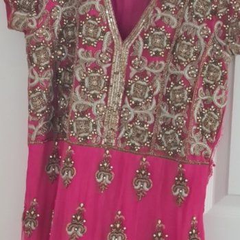 Beautiful pink wedding outfit