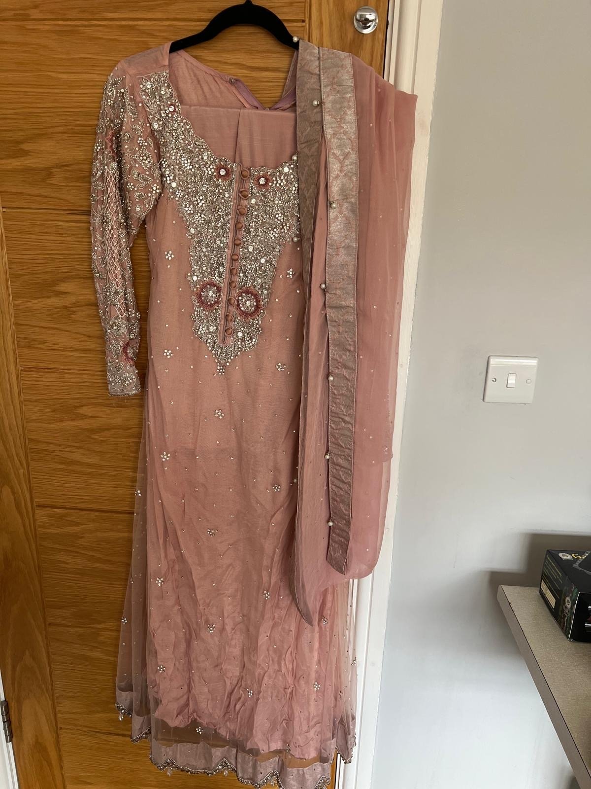 Dusky Pink/ Coral 3pc Asian suit