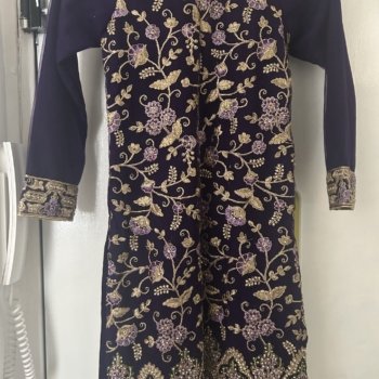 Purple kameez with shlara