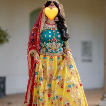 Pakistani style mehendi dress
