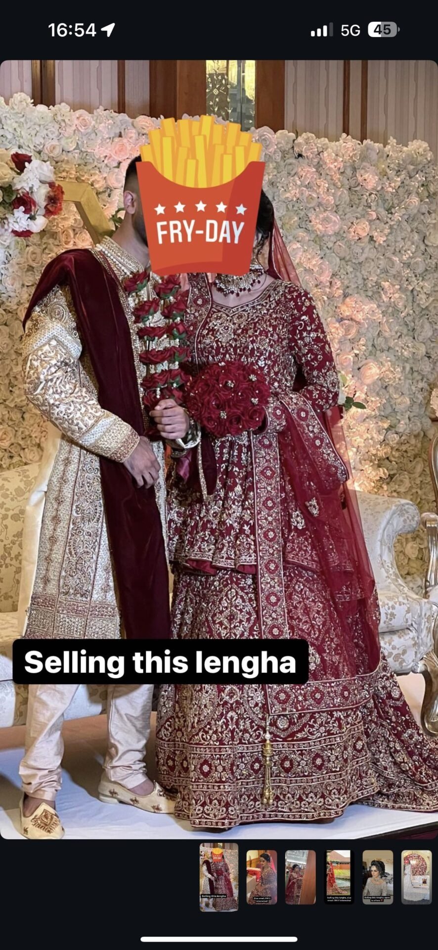 lengha barat in red