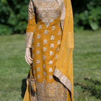 Brand New Haldi Mustard suit